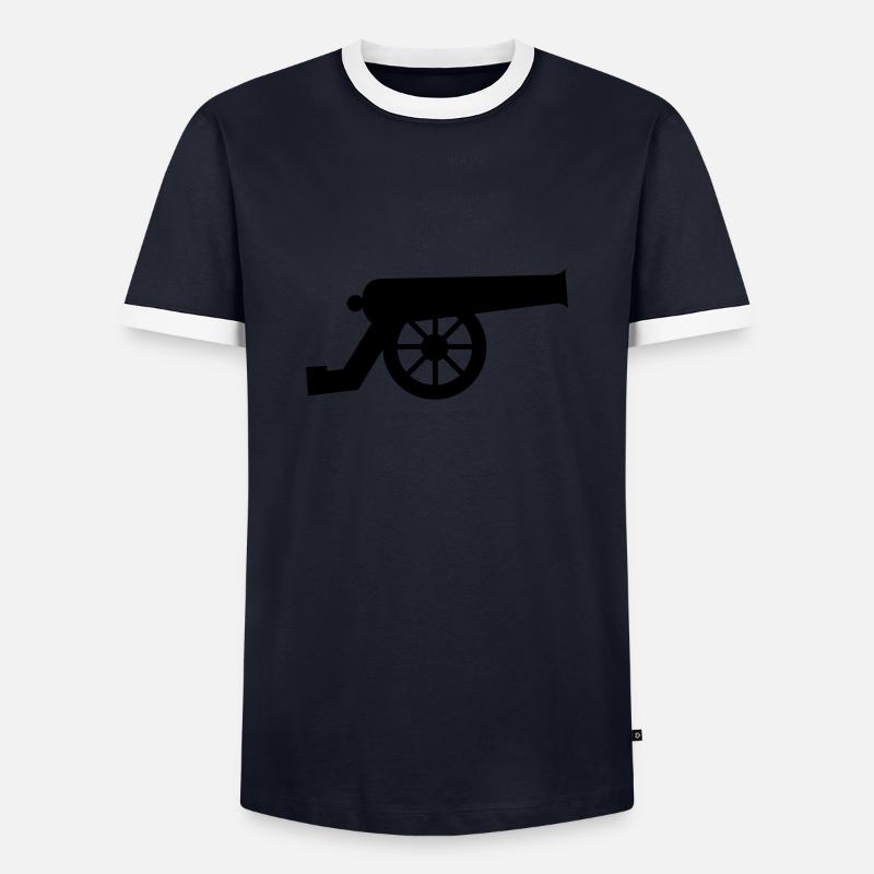 Plot - T-shirt contrasté Homme - marine/blanc