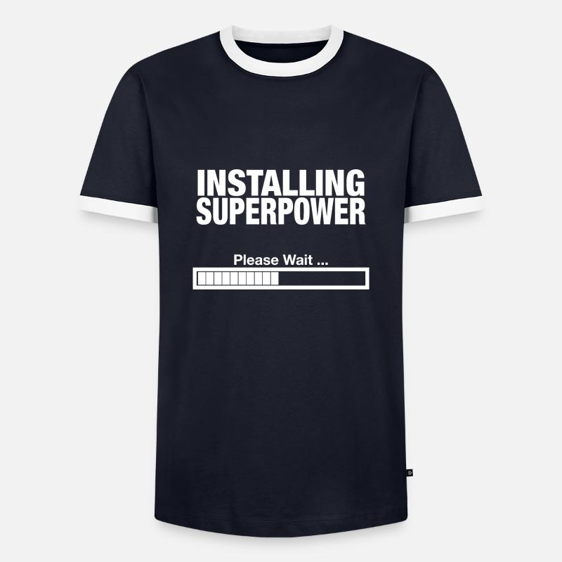 Superpowers - Men's Ringer Shirt - navy/white