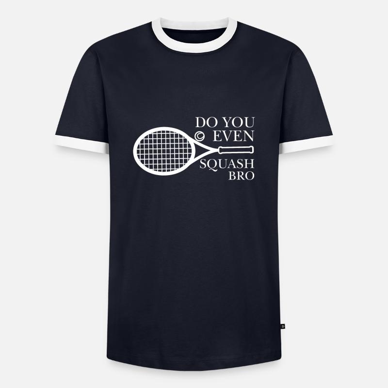 Squash - Männer Kontrast-T-Shirt - Navy/Weiß 