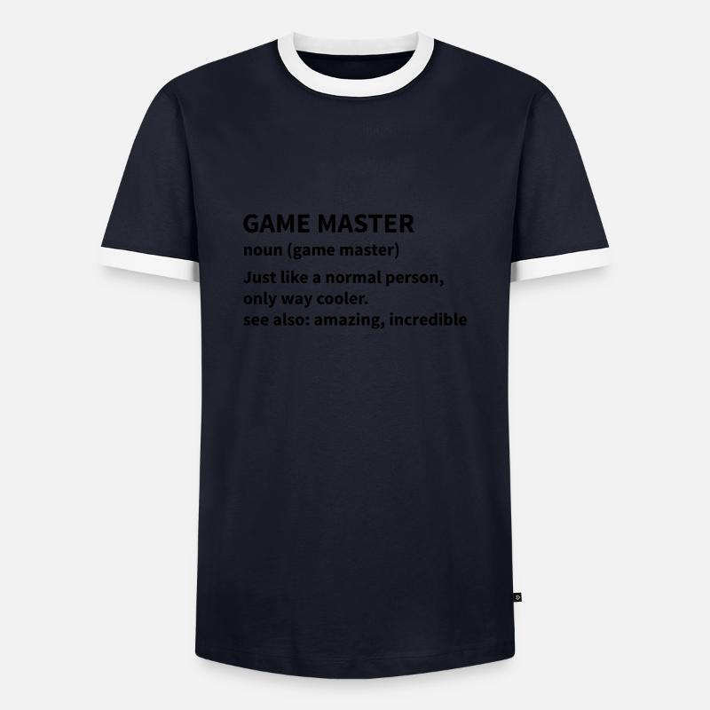 boardgame chess backgammon game night - Männer Kontrast-T-Shirt - Navy/Weiß 