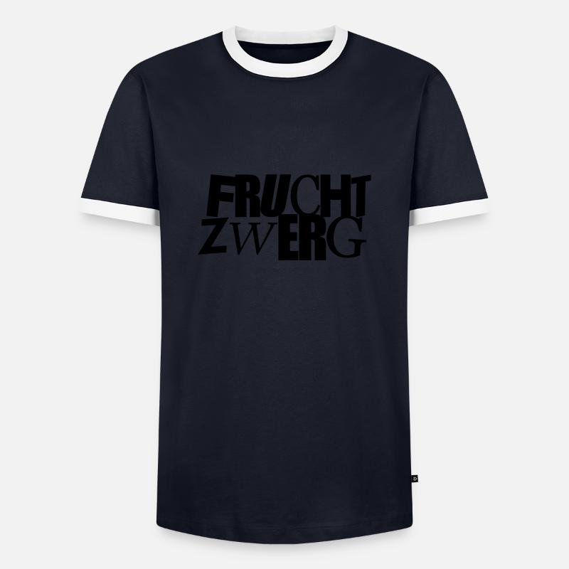 Fruchtzwerg - Männer Kontrast-T-Shirt - Navy/Weiß