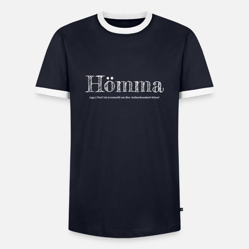 Hömma - Männer Kontrast-T-Shirt - Navy/Weiß 
