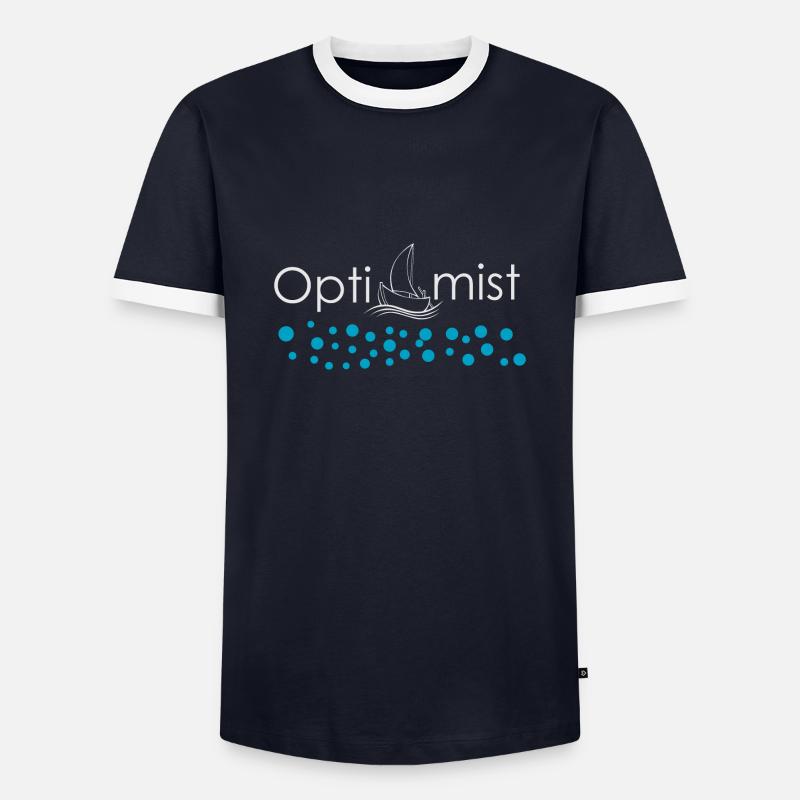 optimist - Men's Ringer Shirt - navy/white 