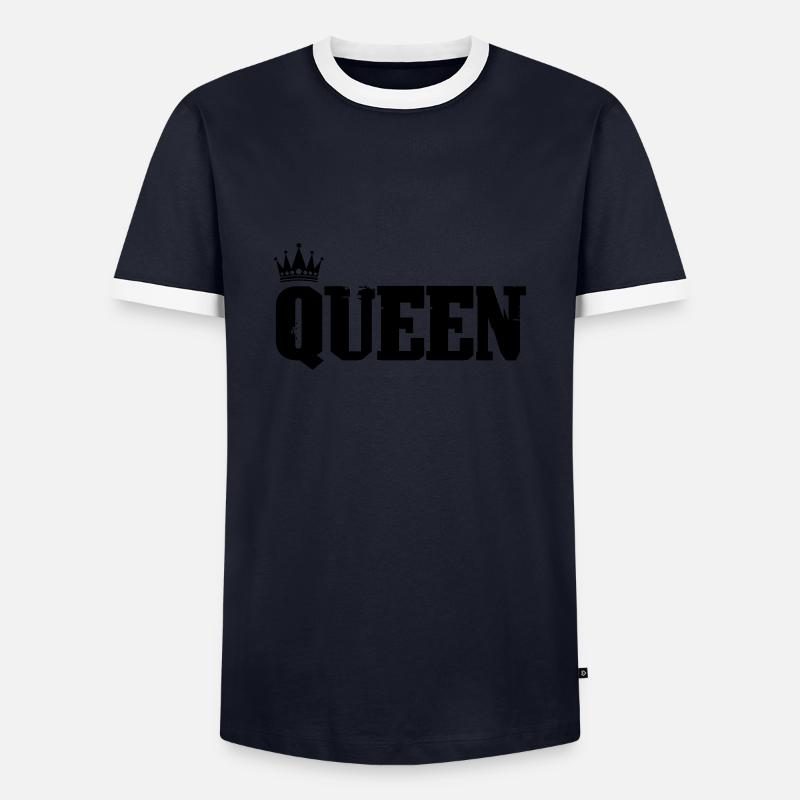 Queen - Men's Ringer Shirt - navy/white
