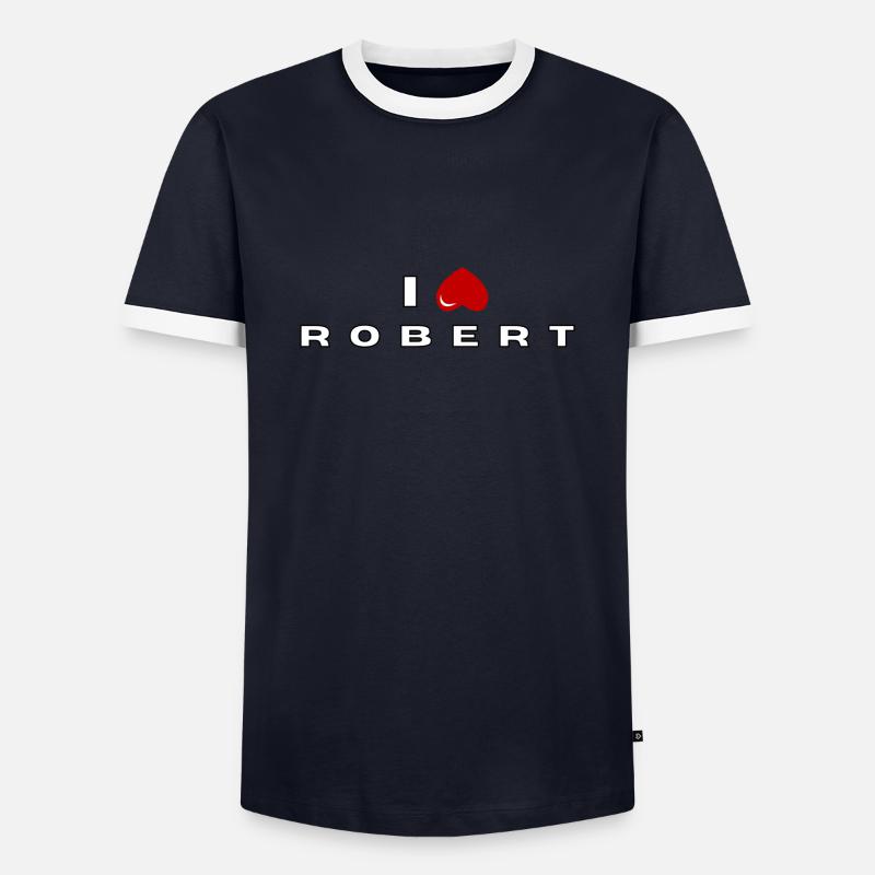 I hate Robert - Men's Ringer Shirt - navy/white 