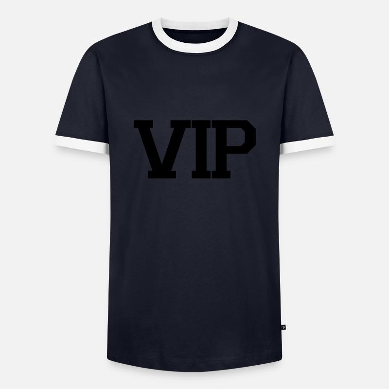 VIP - Männer Kontrast-T-Shirt - Navy/Weiß 