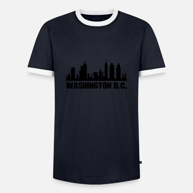 Washington D.C. - Men's Ringer Shirt - navy/white 