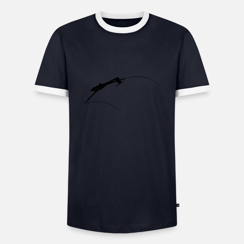 ASK 21 Kunstflug - Männer Kontrast-T-Shirt - Navy/Weiß