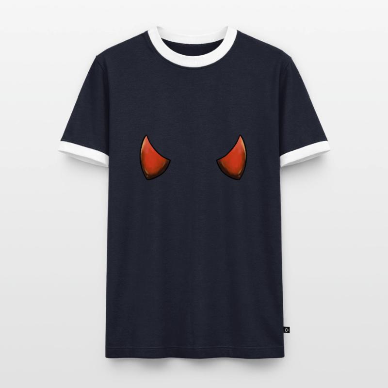 Devil's Horn Devil's Devil's Woman Devil's Guy Men's Ringer Shirt