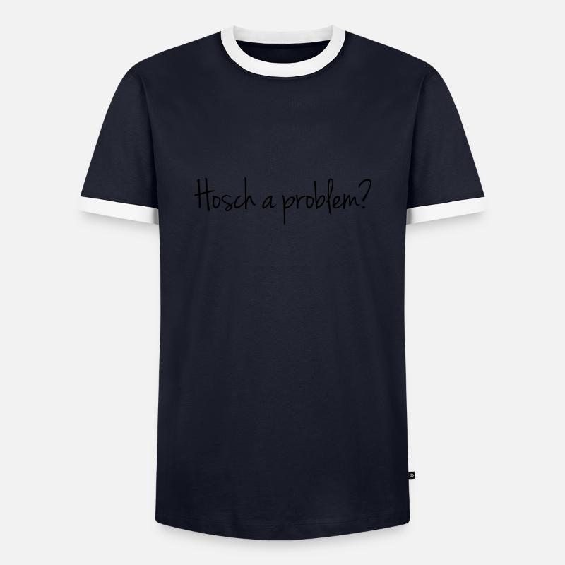 Hosch a problem? - Men's Ringer Shirt - navy/white