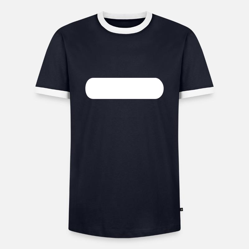 Minus symbol math vector - Men's Ringer Shirt - navy/white
