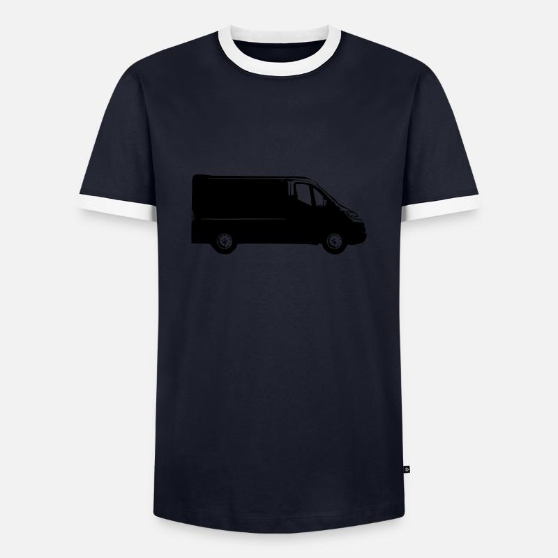 Bus2 - Männer Kontrast-T-Shirt - Navy/Weiß 