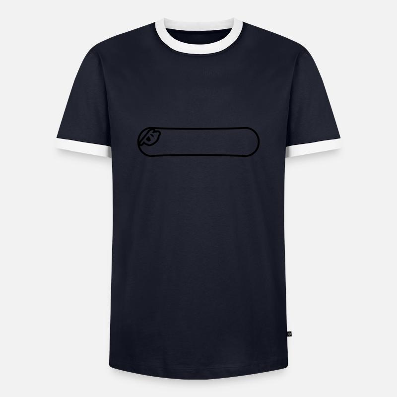 Snow boarder - Men's Ringer Shirt - navy/white 