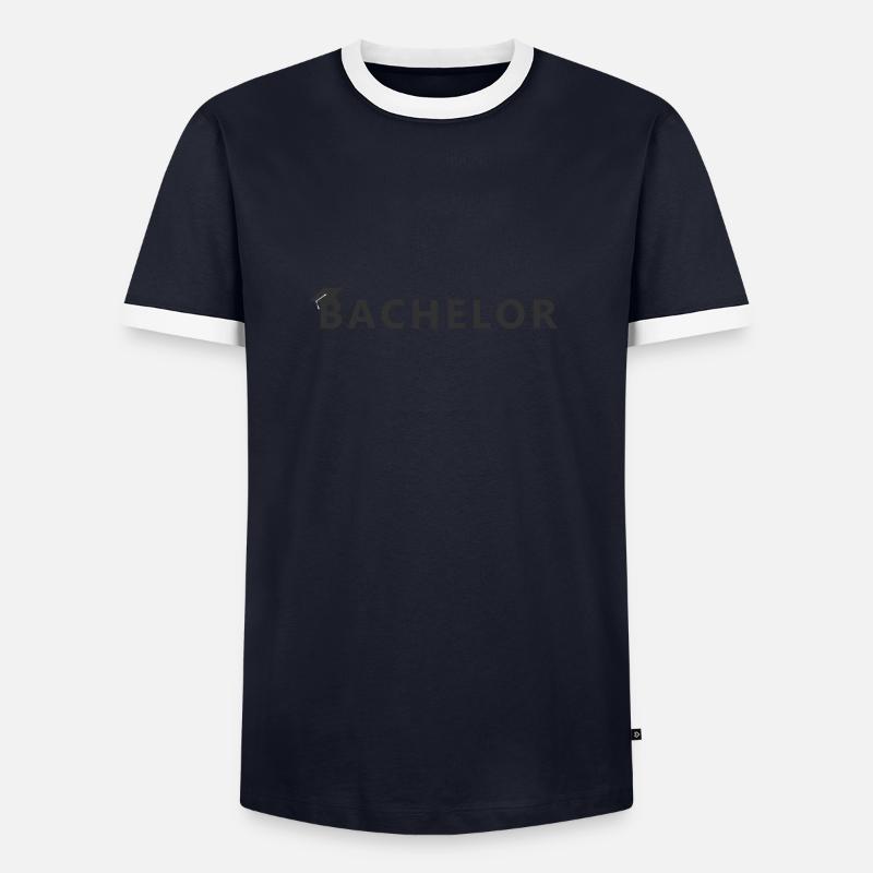 Bachelor - Männer Kontrast-T-Shirt - Navy/Weiß 