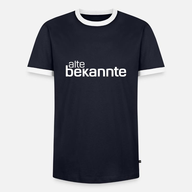 Alte Bekannte Logo - Männer Kontrast-T-Shirt - Navy/Weiß 