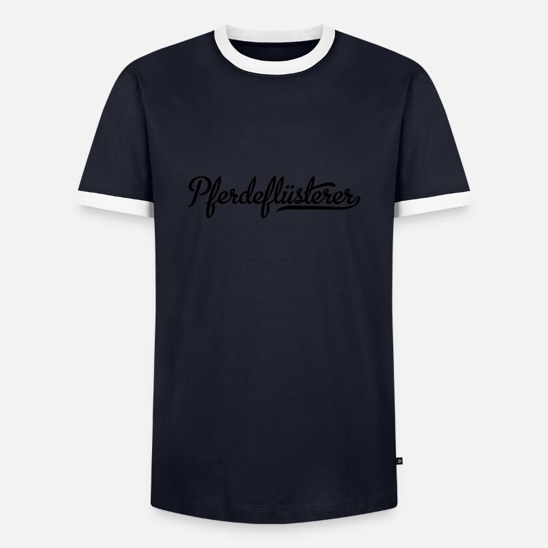 Pferdeflüsterer - Männer Kontrast-T-Shirt - Navy/Weiß 