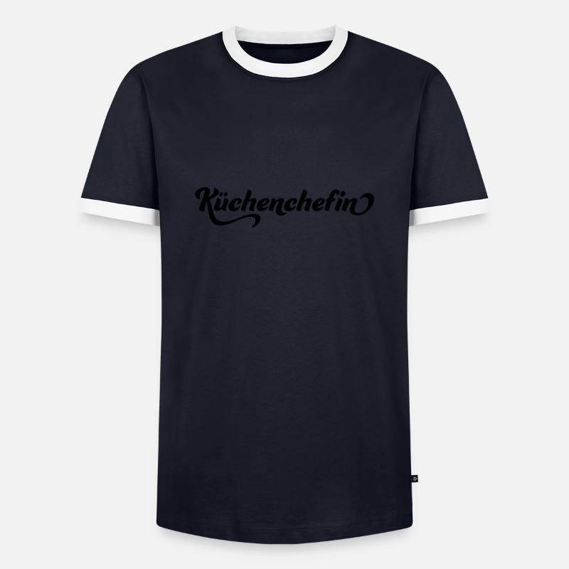 Kochen - Männer Kontrast-T-Shirt - Navy/Weiß