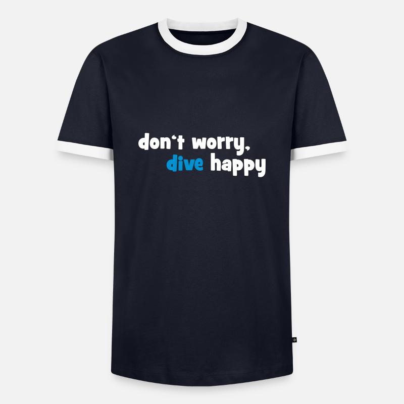 dive - Men's Ringer Shirt - navy/white 