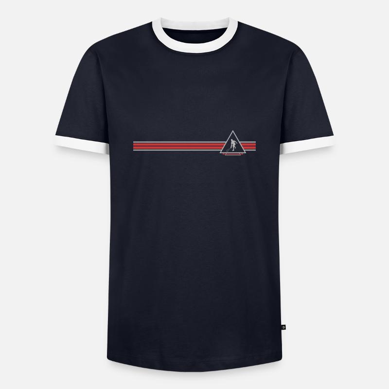 squash - Men's Ringer Shirt - navy/white