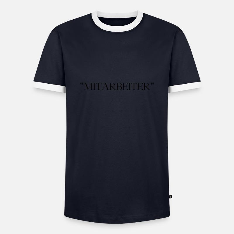 MITARBEITER - Männer Kontrast-T-Shirt - Navy/Weiß 