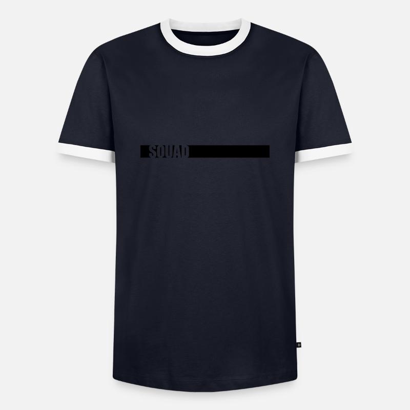 Strip Squad Leader Team - Men's Ringer Shirt - navy/white 