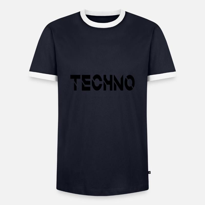 Techno - Men's Ringer Shirt - navy/white 