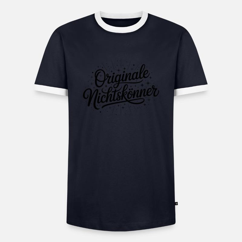 Originale Nichtskönner - Deutsche Memes - Männer Kontrast-T-Shirt - Navy/Weiß 
