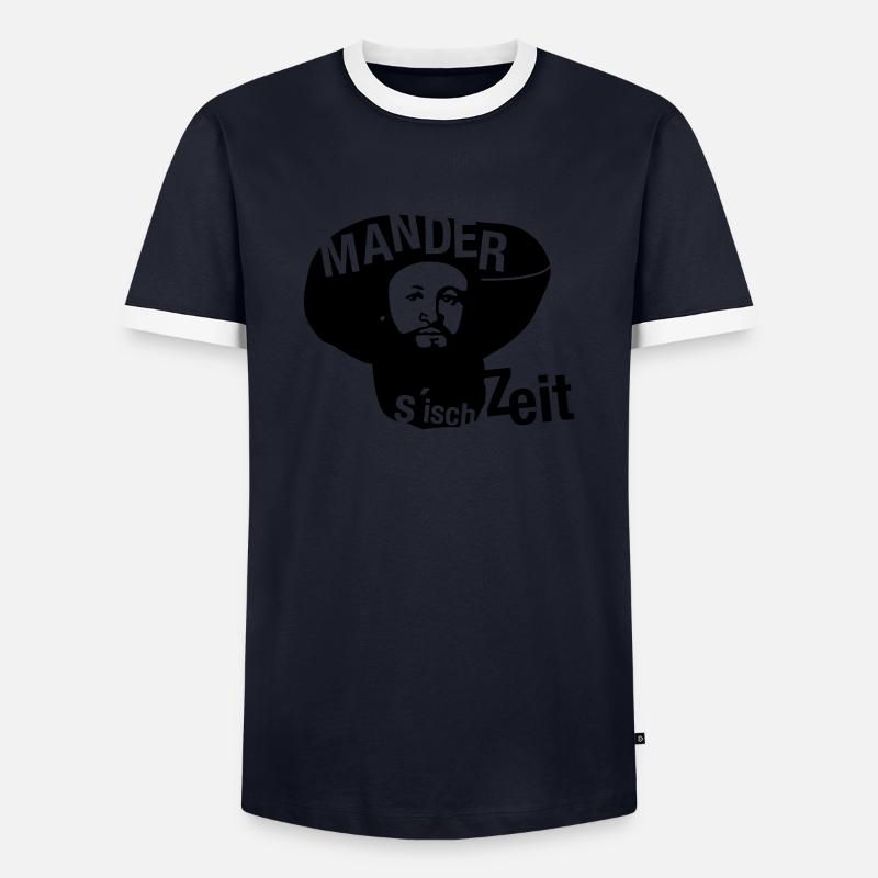 Andreas Hofer 2 - Männer Kontrast-T-Shirt - Navy/Weiß 