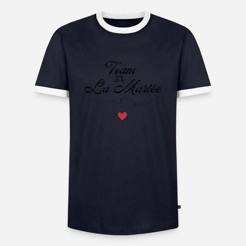 Bride Team - Bride Team - Men's Ringer Shirt - navy/white