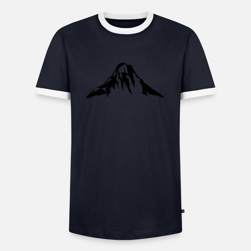 Mountains Mountains - Men's Ringer Shirt - navy/white