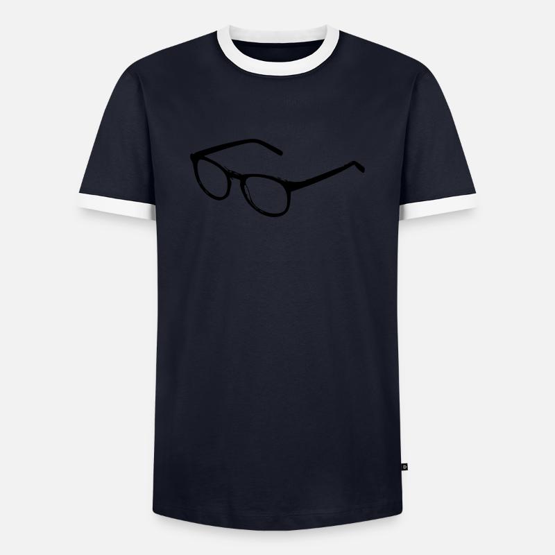 Glasses - Image - Men's Ringer Shirt - navy/white