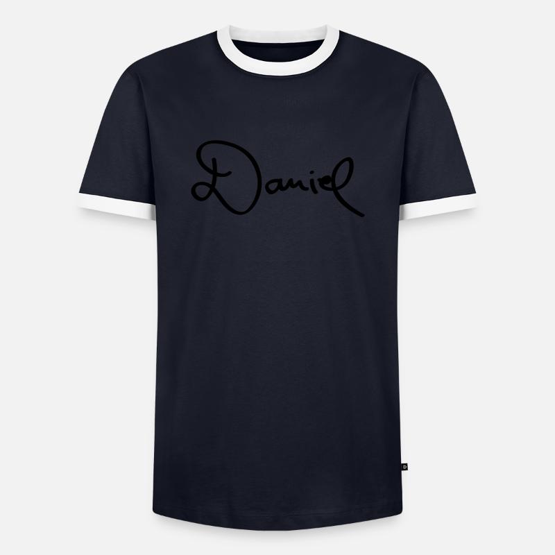 daniel_ra1 - Men's Ringer Shirt - navy/white 