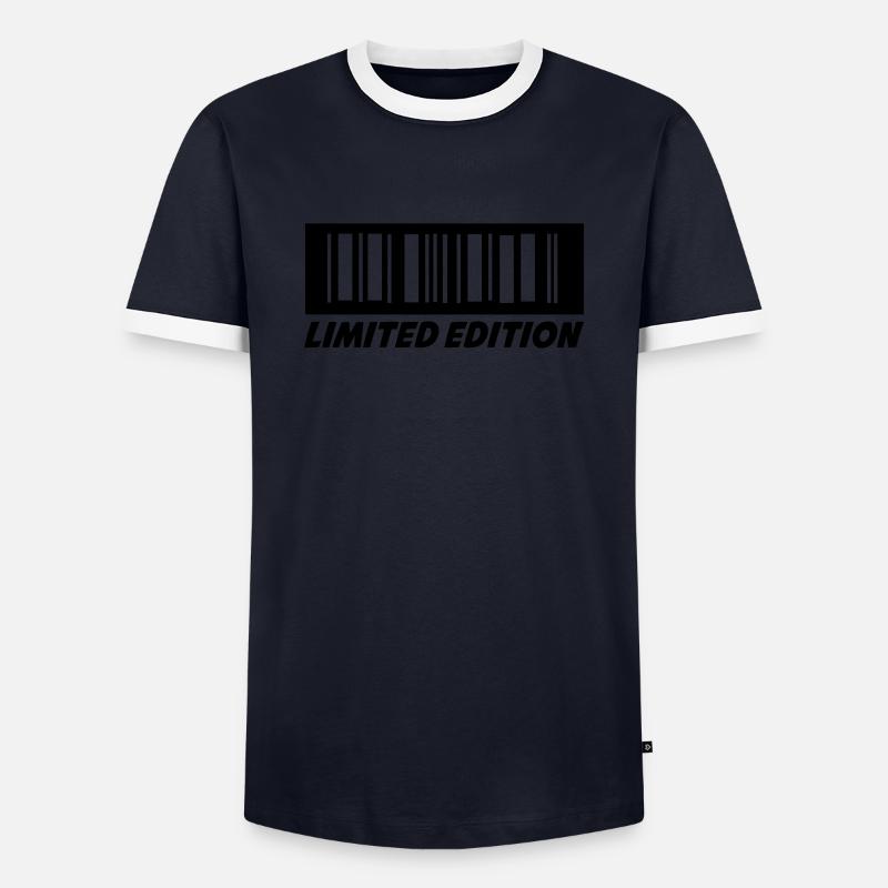 barcode_02 - T-shirt contrasté Homme - marine/blanc 