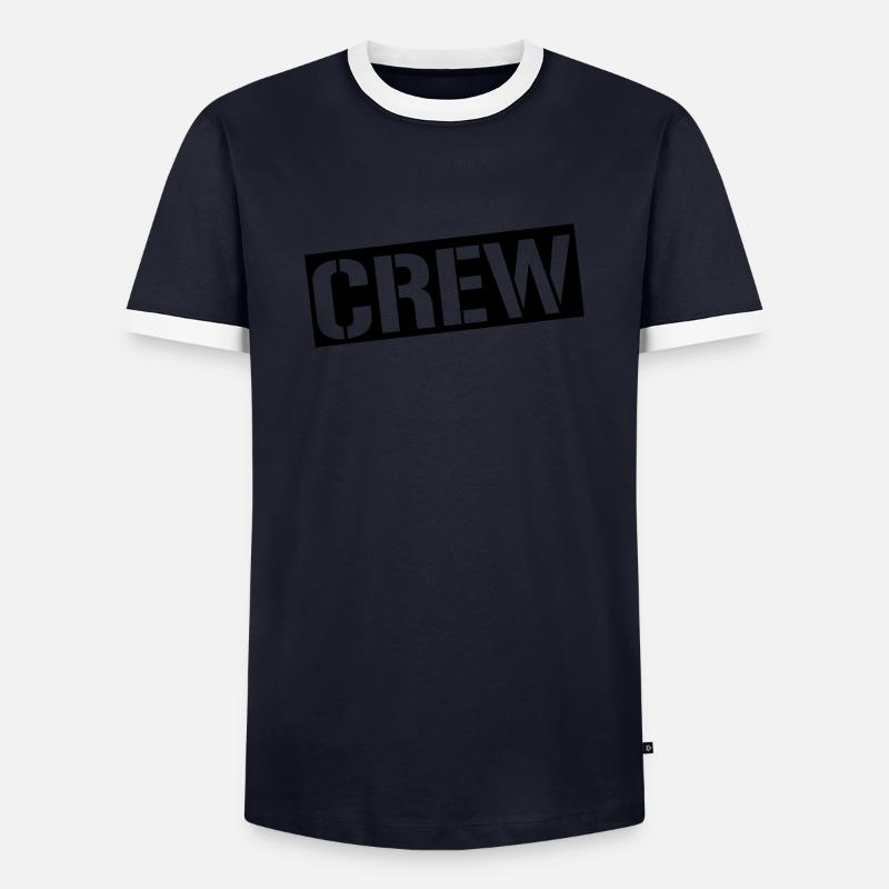 crew - Men's Ringer Shirt - navy/white 