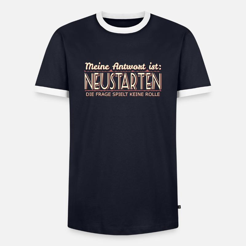 IT Informatik EDV - Männer Kontrast-T-Shirt - Navy/Weiß 