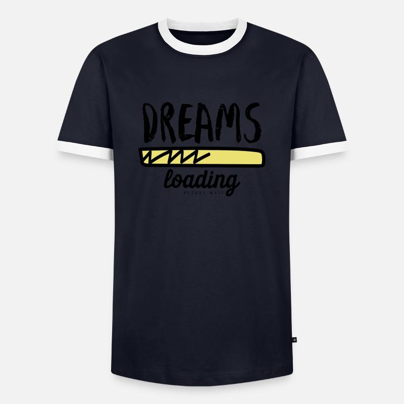 Dreams loading please wait - Männer Kontrast-T-Shirt - Navy/Weiß 