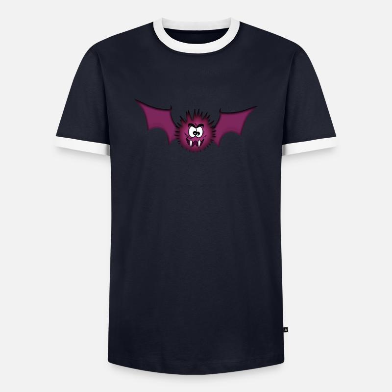 Vampire Bat - Men's Ringer Shirt - navy/white 