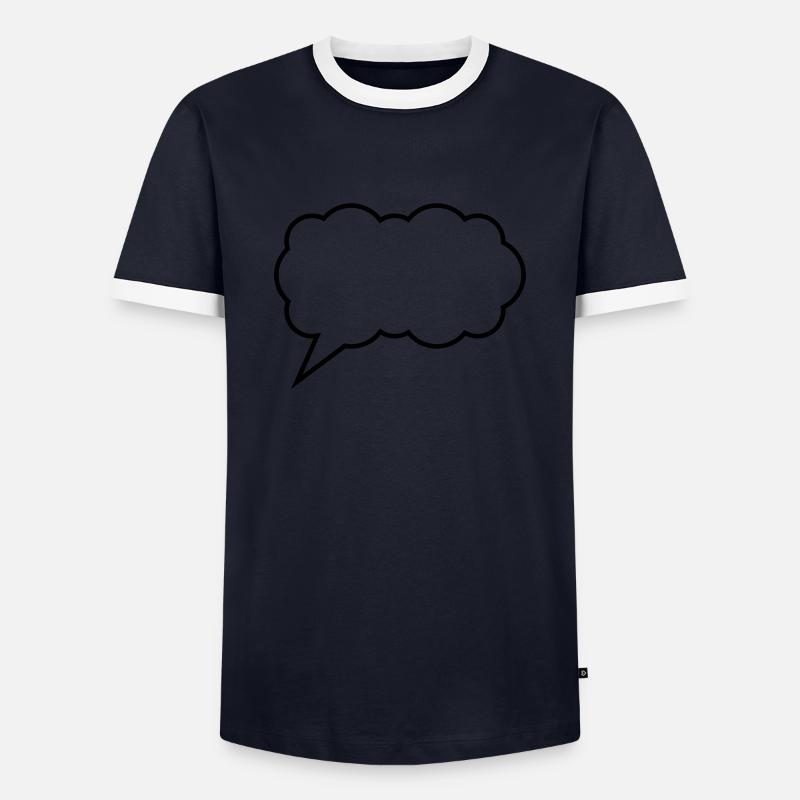 cloud bubble - Men's Ringer Shirt - navy/white