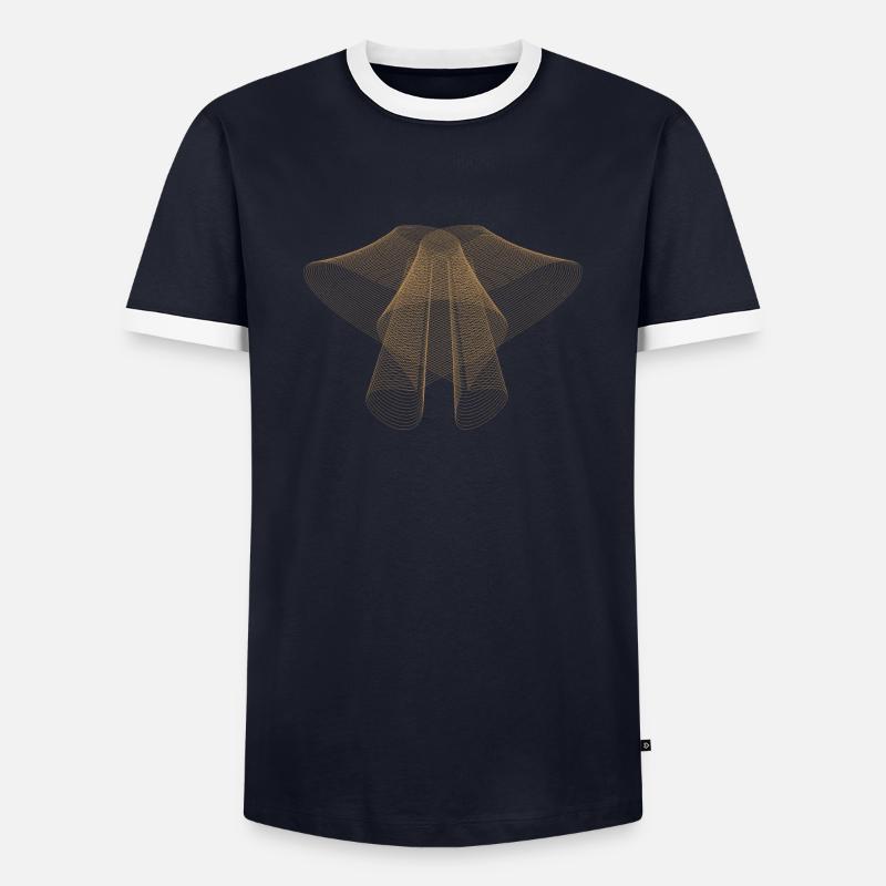 Conception de points abstraits - T-shirt contrasté Homme - marine/blanc 