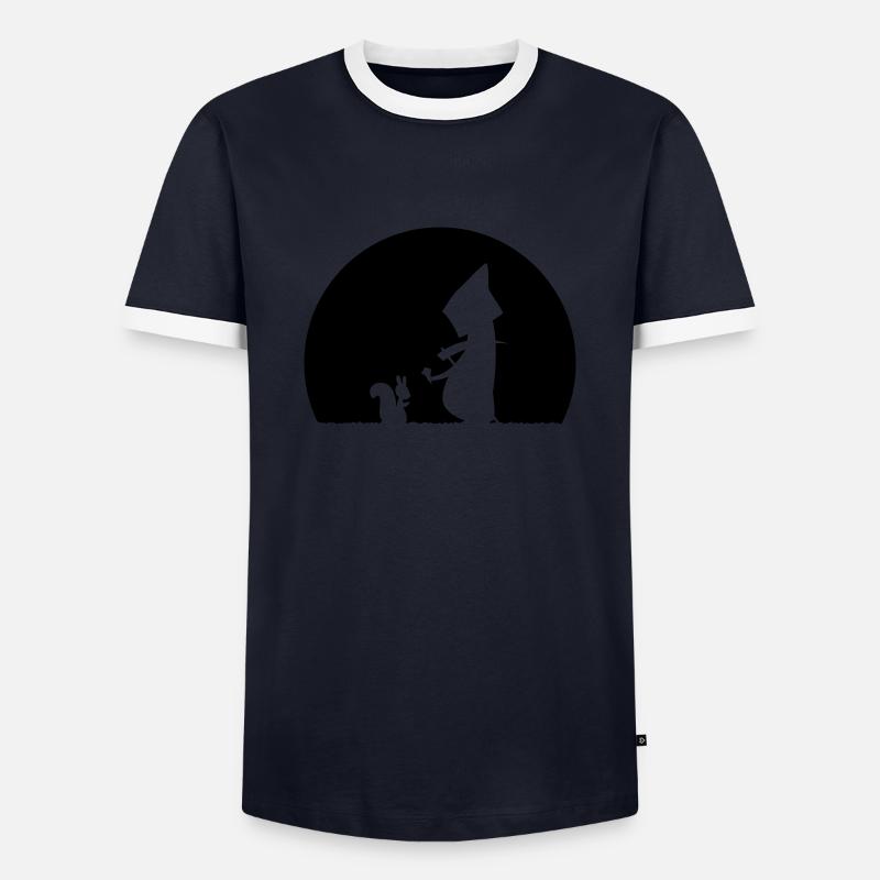 Eichhörnchen - Männer Kontrast-T-Shirt - Navy/Weiß 