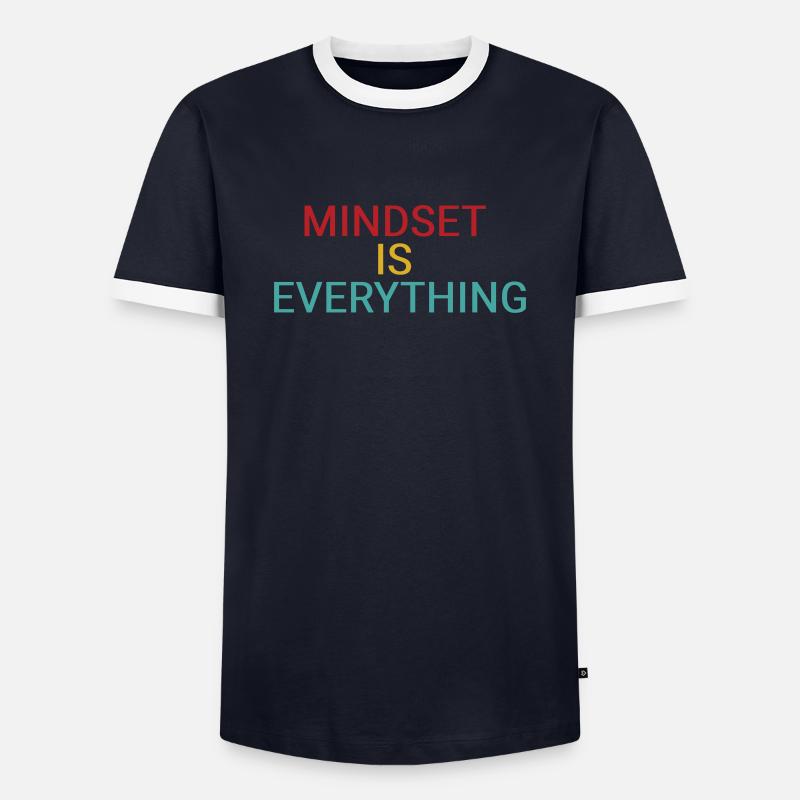 Mindset is everything - Men's Ringer Shirt - navy/white 