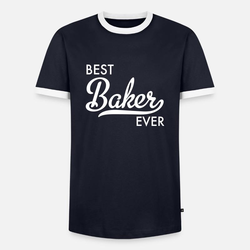baker - Men's Ringer Shirt - navy/white 