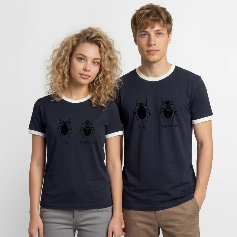 Bug oder Feature Männer Kontrast-T-Shirt