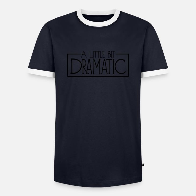 A Little Bit Dramatic - Men's Ringer Shirt - navy/white 
