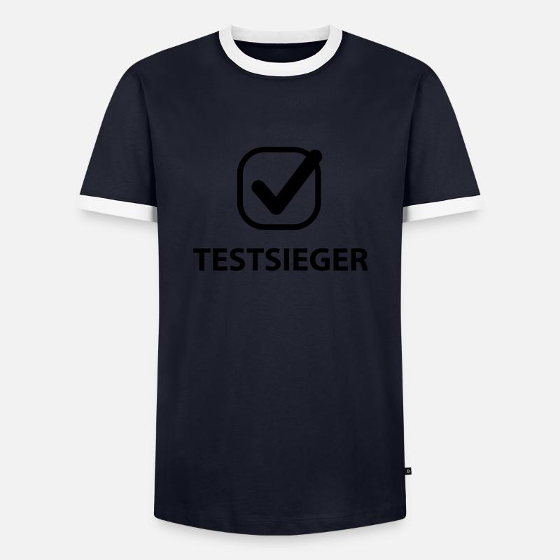 Test Sieger Design - Men's Ringer Shirt - navy/white