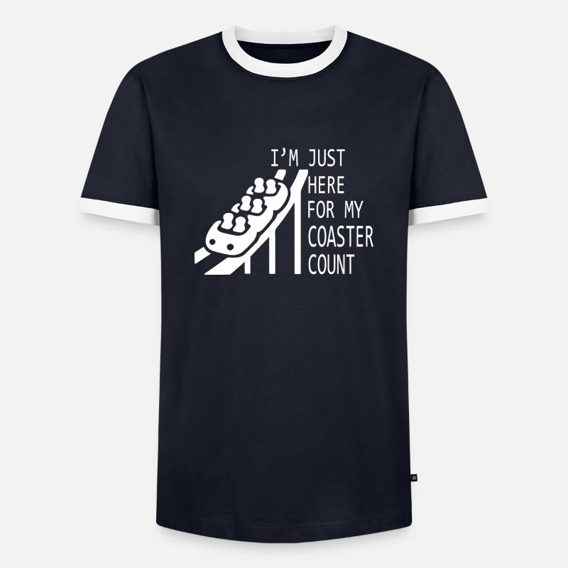 Rollercoaster Roller Coaster - Men's Ringer Shirt - navy/white