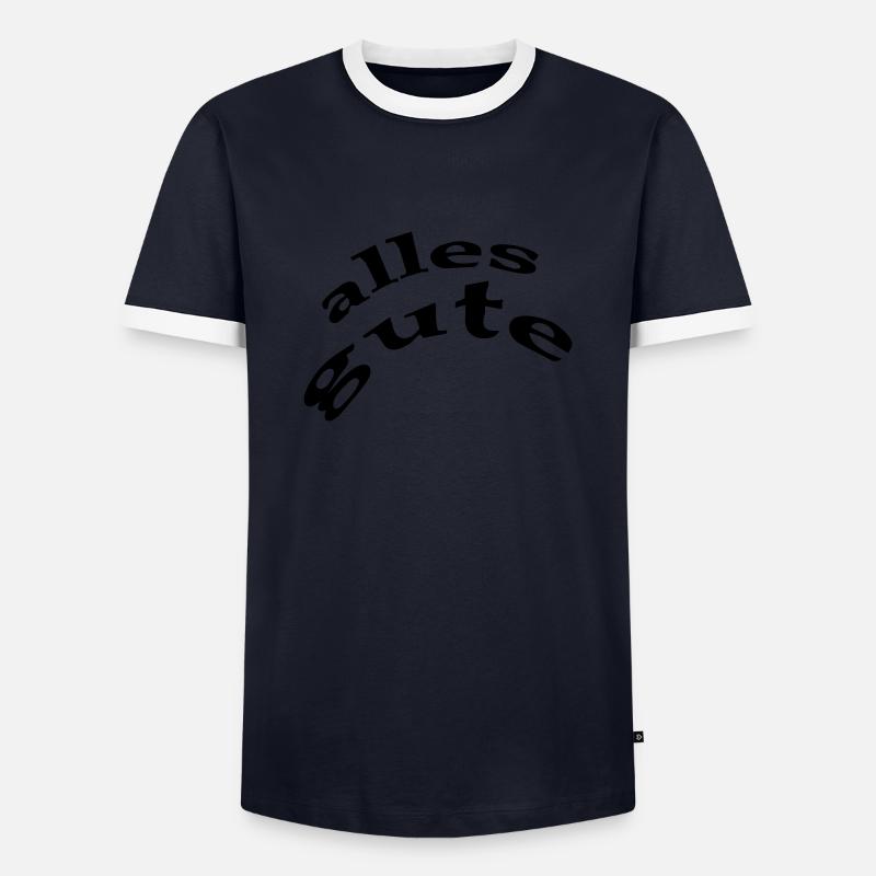 all good - Men's Ringer Shirt - navy/white 