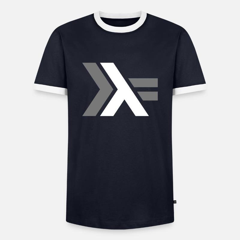 Haskell - Männer Kontrast-T-Shirt - Navy/Weiß 