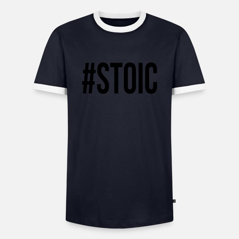 stoic2 - Men's Ringer Shirt - navy/white 