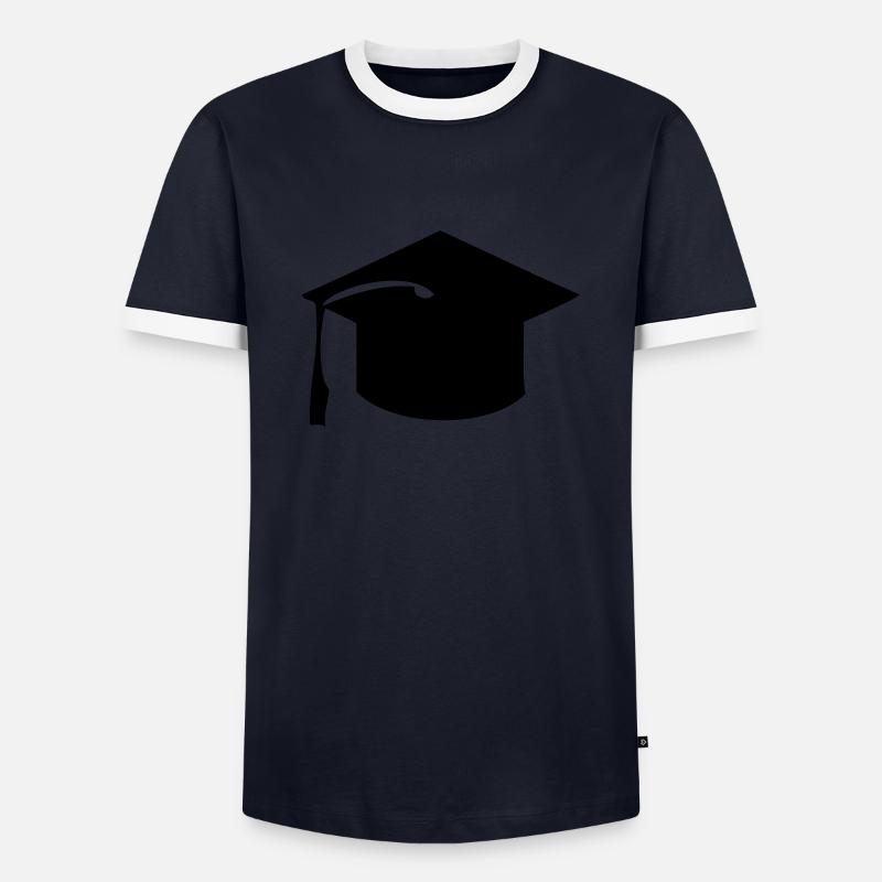 Student Hat - Men's Ringer Shirt - navy/white 